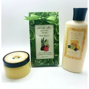 Spa Self-Care Gift Set Art de' Moi Citrus Splash Lotion Scrub Bath Salt 3 Piece